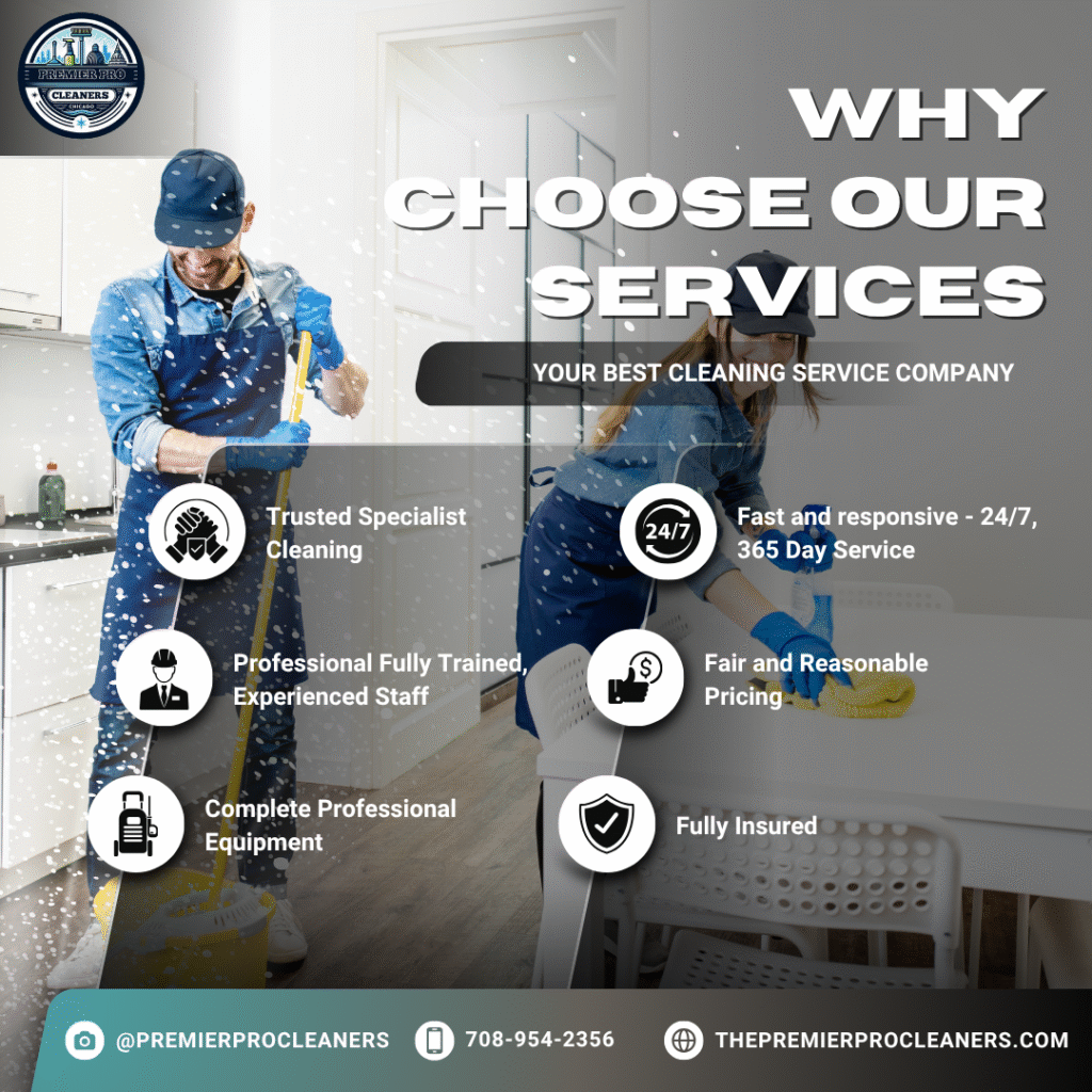 Professional home and commercial cleaning services in Chicago, Orland Park, Joliet, Plainfield, Evanston, Oak Park, Elmhurst, Downers Grove, Hammond, Merrillville, Tinley Park, Lockport, Homer Glen, Frankfort, Minooka and surrounding areas including deep cleaning, Airbnb cleaning, move in move out and recurring cleaning