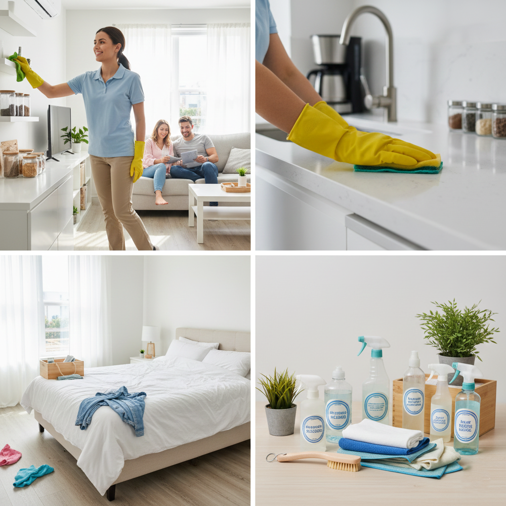 Professional home and commercial cleaning services in Chicago, Orland Park, Joliet, Plainfield, Evanston, Oak Park, Elmhurst, Downers Grove, Hammond, Merrillville, Tinley Park, Lockport, Homer Glen, Frankfort, Minooka and surrounding areas including deep cleaning, Airbnb cleaning, move in move out and recurring cleaning
