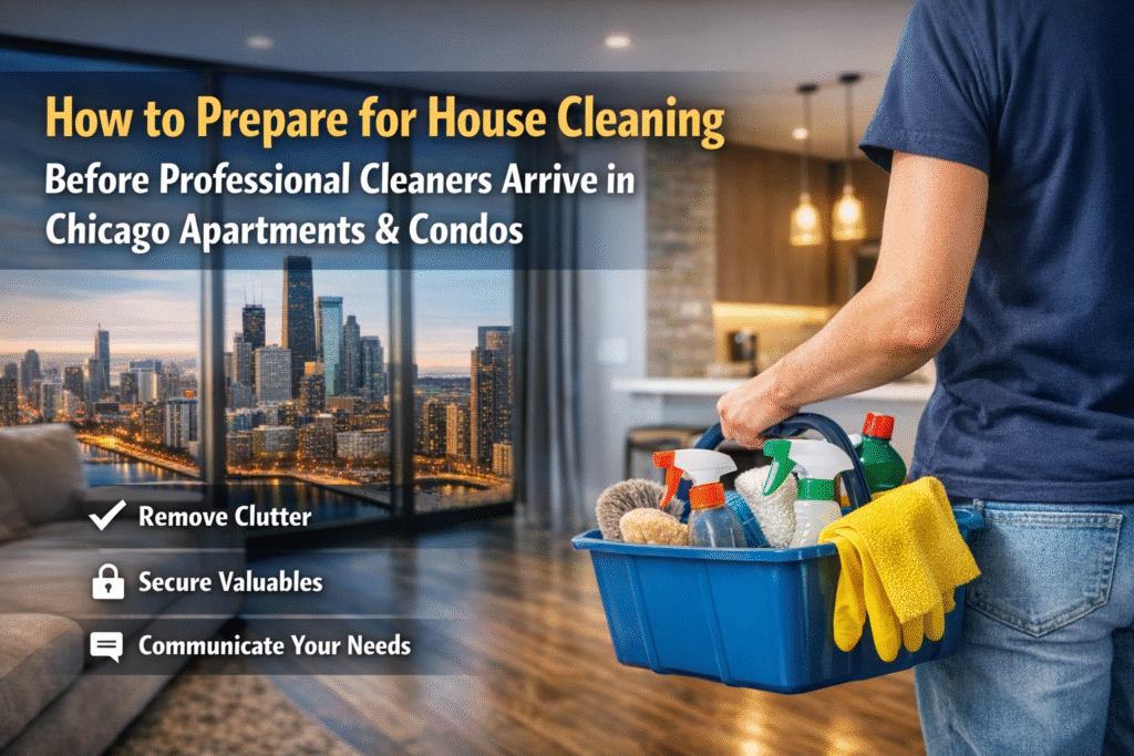 How to Prepare for House Cleaning Before Professional Cleaners Arrive in Chicago Apartments and Condos