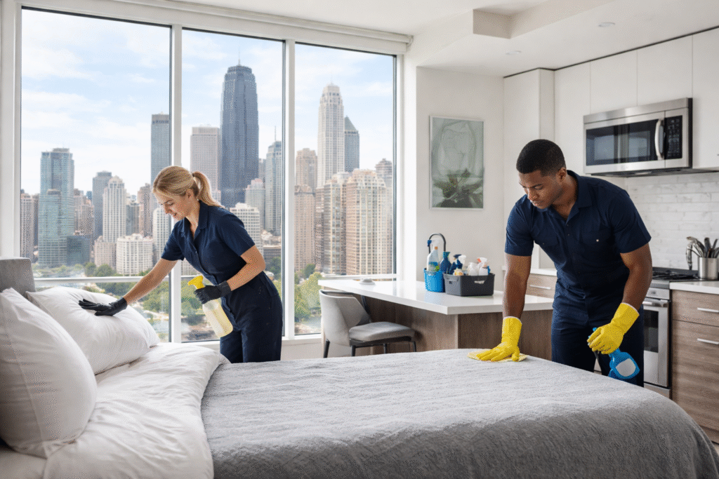Professional home and commercial cleaning services in Chicago, Orland Park, Joliet, Plainfield, Evanston, Oak Park, Elmhurst, Downers Grove, Hammond, Merrillville, Tinley Park, Lockport, Homer Glen, Frankfort, Minooka and surrounding areas including deep cleaning, Airbnb cleaning, move in move out and recurring cleaning